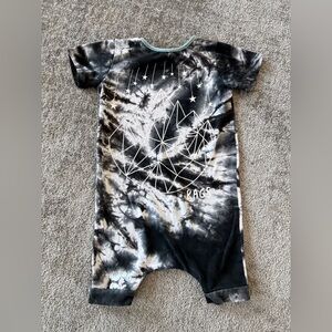 🌶️ Rags Black and White Tie-Dye Kids Romper. Size 2T